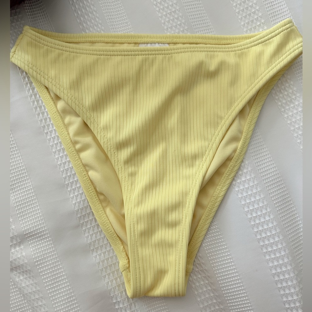 highlighter yellow cheeky bikini bottoms